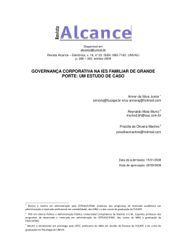 Governan&ccedil;a corporativa na IES familiar