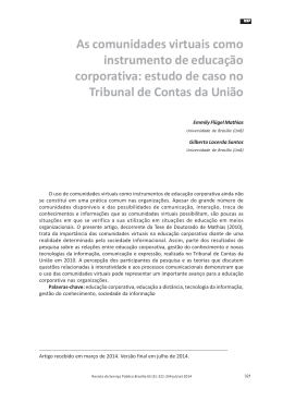 As comunidades virtuais como instrumento de educação