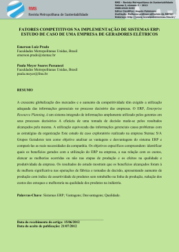 fatores competitivos na implementa&ccedil;&atilde;o de sistemas erp