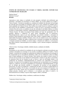 estudo das condi&ccedil;&otilde;es de trabalho - Seduc
