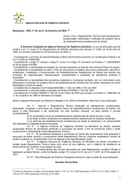 RDC 50 2002 assinatura com RDC 307 e 189