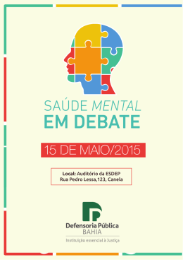 15 DE MAIO/2015 - Defensoria Pública do Estado da Bahia