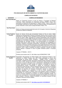 P&Oacute;S GRADUA&Ccedil;&Atilde;O EM GEST&Atilde;O AMBIENTAL E
