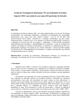 (TI) nas Institui&ccedil;&otilde;es de Ensino Superior
