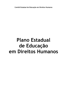 Plano Estadual de Educa&ccedil;&atilde;o em Direitos Humanos da Bahia