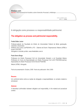 A obriga&ccedil;&atilde;o como processo e a responsabilidade