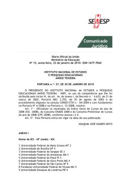 Di&aacute;rio Oficial da Uni&atilde;o Minist&eacute;rio da Educa&ccedil;&atilde;o N&ordm; 15