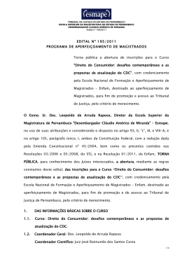 EDITAL Nº 195/2011 PROGRAMA DE APERFEIÇOAMENTO DE