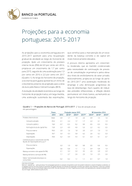 Projeções para a economia portuguesa: 2015-2017