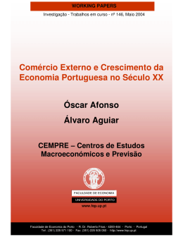 Comércio Externo e Crescimento da Economia Portuguesa