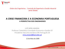 a crise financeira e a economia portuguesa