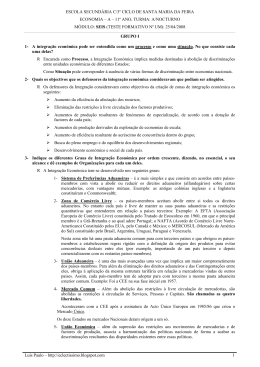 A Economia Portuguesa no Contexto da Uni&atilde;o Europeia