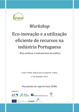 Documento de suporte base - Ag&ecirc;ncia Nacional de Inova&ccedil;&atilde;o