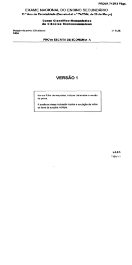 Exame nacional de Economia A&mdash;2006&mdash;1&ordf; fase