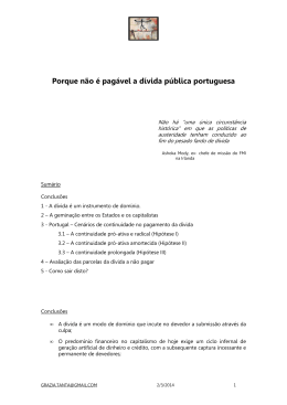 Porque n&atilde;o &eacute; pag&aacute;vel a d&iacute;vida p&uacute;blica portuguesa