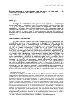 Descontinuidades e perman&ecirc;ncias nas estruturas da