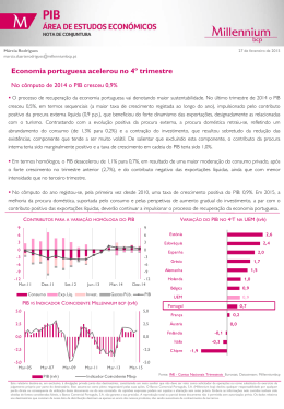 Economia portuguesa acelerou no 4º trimestre