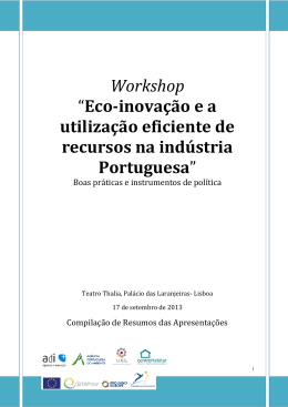 Resumos - Ag&ecirc;ncia Portuguesa do Ambiente