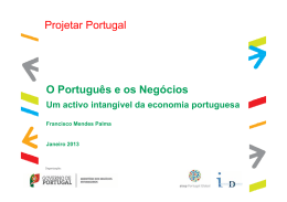 Projetar Portugal O Portugu&ecirc;s e os Neg&oacute;cios