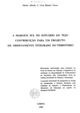 sUL DO ESTUÁRIO DO `TEJO cONTRIBUIçÃO