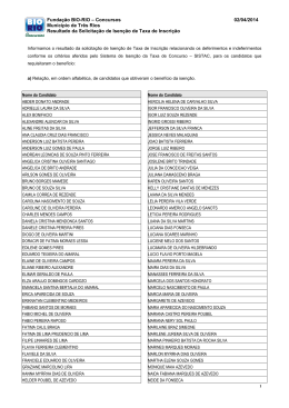 Resultado da Solicita&ccedil;&atilde;o de Isen&ccedil;&atilde;o