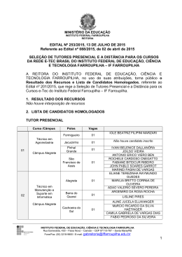EDITAL N&ordm; 253/2015, 13 DE JULHO DE 2015