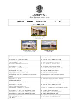 SETEMBRO/2015 - Justi&ccedil;a Federal na Para&iacute;ba