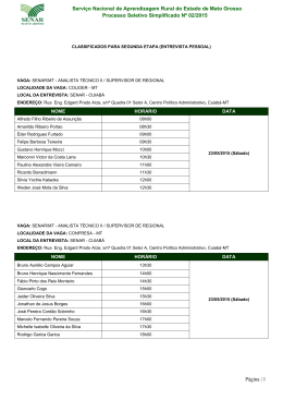 Servi&ccedil;o Nacional de Aprendizagem Rural do Estado de