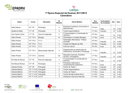 1&ordf; &Eacute;poca Especial de Exames 2011/2012 Calend&aacute;rio