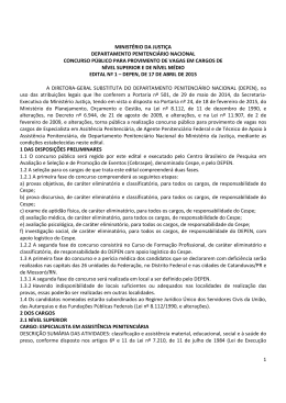 Edital - CESPE / UnB - Universidade de Bras&iacute;lia