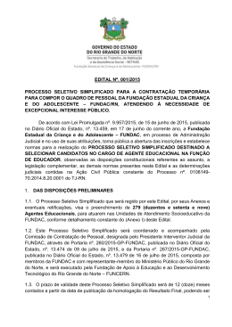 edital de abertura nº 001/2015
