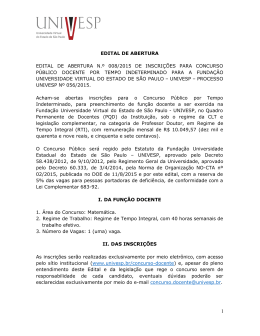 Edital de Abertura de Concurso