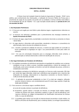 Edital n. 1/2015 - Abertura