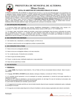 Edital de Abertura - PREFEITURA DE ALTEROSA