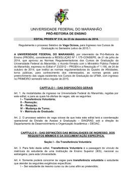 Edital PROEN N&ordm; 314/2014 - Universidade Federal do Maranh&atilde;o