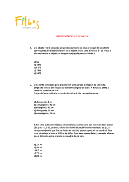lentes esf&eacute;rcias _lei de gauss
