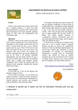 O sol - Agrupamento de Escolas de Santo António