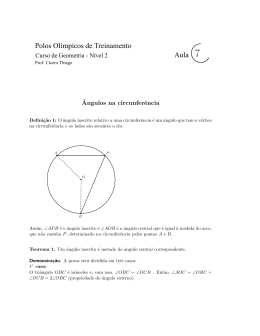 Aula 07 - &Atilde;&sbquo;ngulos na Circunfer&Atilde;&ordf;ncia
