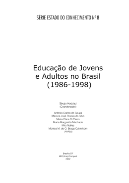 Educa&ccedil;&atilde;o de Jovens e Adultos no Brasil (1986-1998)