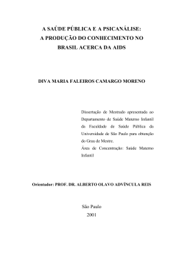 a sa&uacute;de p&uacute;blica e a psican&aacute;lise