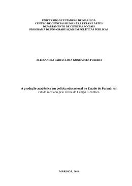 A produ&ccedil;&atilde;o acad&ecirc;mica em pol&iacute;tica educacional no Estado do