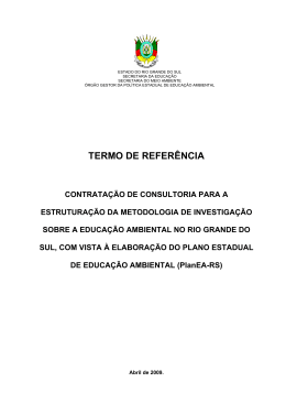 TERMO DE REFERÊNCIA - Sema - Governo do Estado do Rio