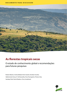 as florestas tropicais secas - Center for International Forestry