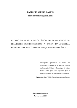 Estado da arte: a import&acirc;ncia do tratamento de efluentes