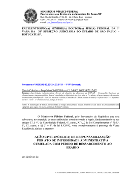 Excelent&iacute;ssimo Senhor Doutor Juiz Federal da 2&ordf; Vara