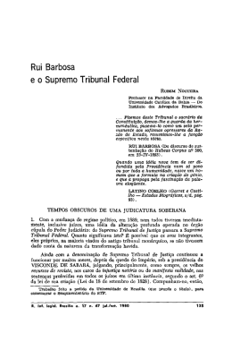 Rui Barbosa e o Supremo Tribunal Federal