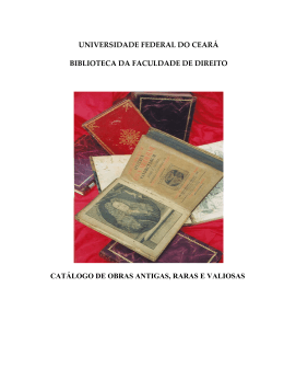 Catálogo de obras antigas, raras e valiosas BFD