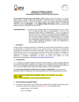 PREGÃO ELETRÔNICO Nº 026/2015 PROCESSO Nº