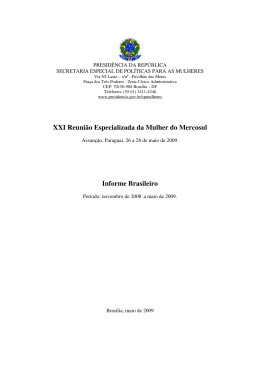 Informe Brasil - Reunión de Ministras y Altas Autoridades de la