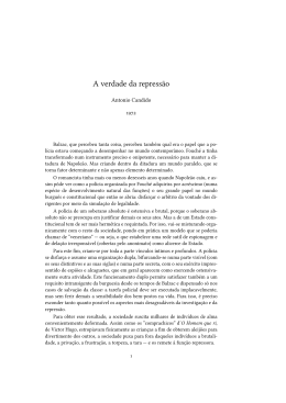 A verdade da repress&atilde;o